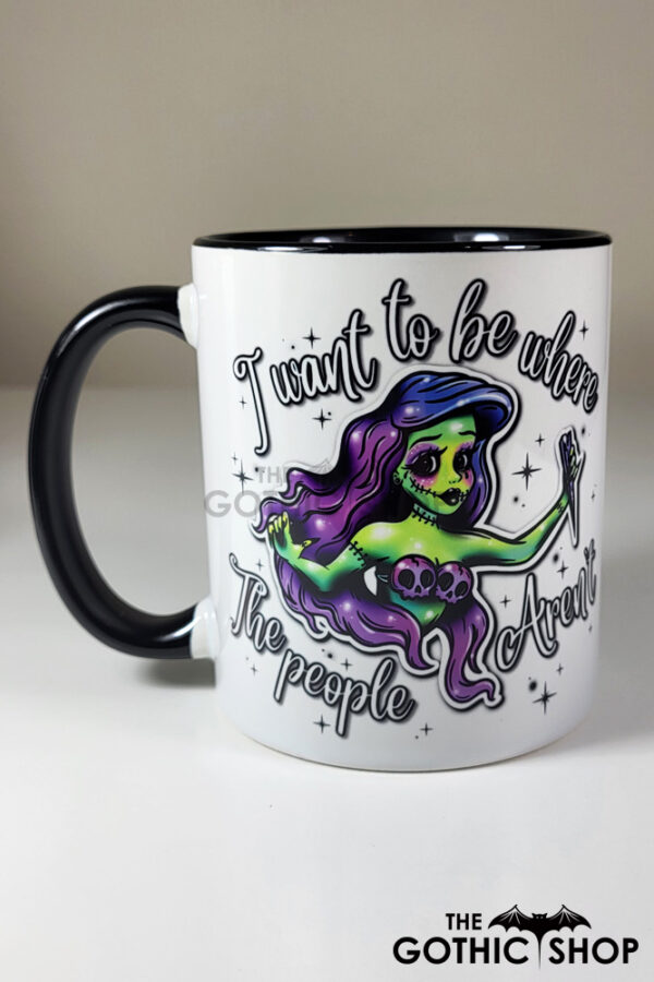 Zombie Mermaid Introvert Gothic Ceramic Mug