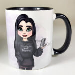Minding My Own Small Business Goth Lady Ceramic Mug