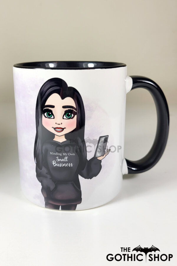 Minding My Own Small Business Goth Lady Ceramic Mug