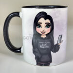 Minding My Own Small Business Goth Lady Ceramic Mug