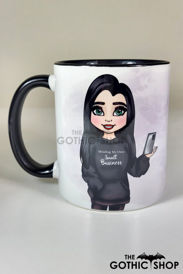Minding My Own Small Business Goth Lady Ceramic Mug