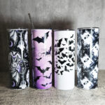 Bats Gothic Halloween Skinny Tumblers
