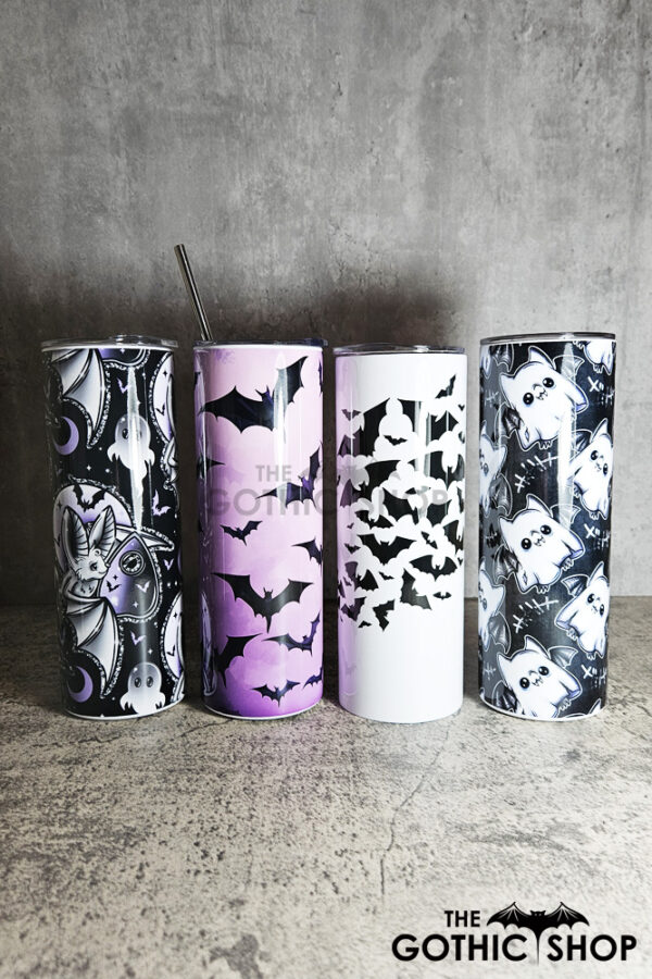 Bats Gothic Halloween Skinny Tumblers