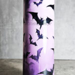 bats purple gothic halloween 20oz straight tumbler