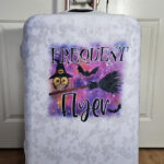 Owl Witch's Broom Frequent Flyer Suitcase Cover