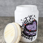 Spooky Heart Goth Cake Small Cookie Jar Tea Container