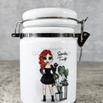 Spooky Treats Goth Girl Small Ceramic Storage Jar Container