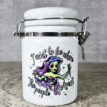 Zombie Mermaid Introvert Gothic Small Ceramic Storage Jar Container