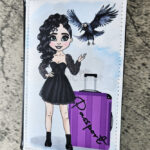 Raven Goth Girl Passport & Credit Card Holder