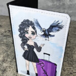 Raven Goth Girl Passport & Credit Card Holder
