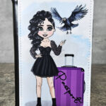Raven Goth Girl Passport & Credit Card Holder