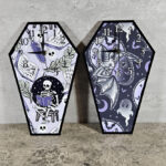 Coffin Shaped Metal Gothic Clock