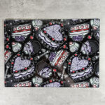Spooky Heart Goth Cakes Gothic Print Glass Chopping Board