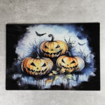 Pumpkins Gothic Halloween Print Glass Chopping Board