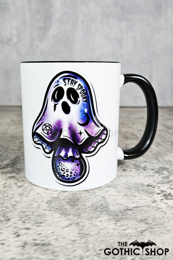 Ghoul Mushroom GhoulShroom Stay Spooky Gothic Ceramic Mug