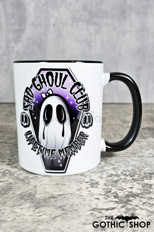 Sad Ghoul Club Lifetime Member Ghost Gothic Ceramic Mug