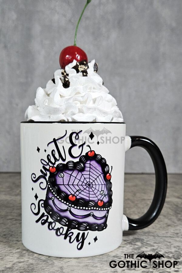 Sweet Spooky Heart Goth Cake Gothic Ceramic Mug