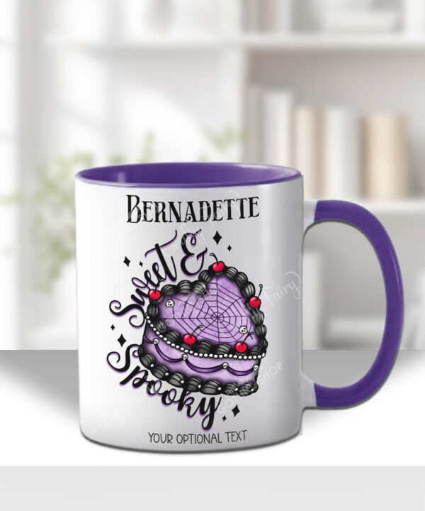 sweet spooky heart goth cake gothic mug with option to personalise