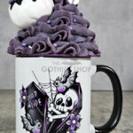 Dead Inside Skeleton Purple Coffin Gothic Ceramic Mug