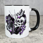 Dead Inside Skeleton Purple Coffin Gothic Ceramic Mug