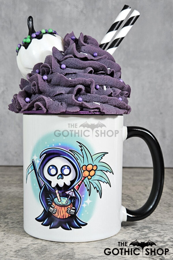 Tropical Grim Reaper Gothic Ceramic Mug