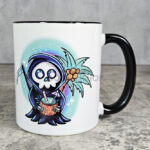 Tropical Grim Reaper Gothic Ceramic Mug