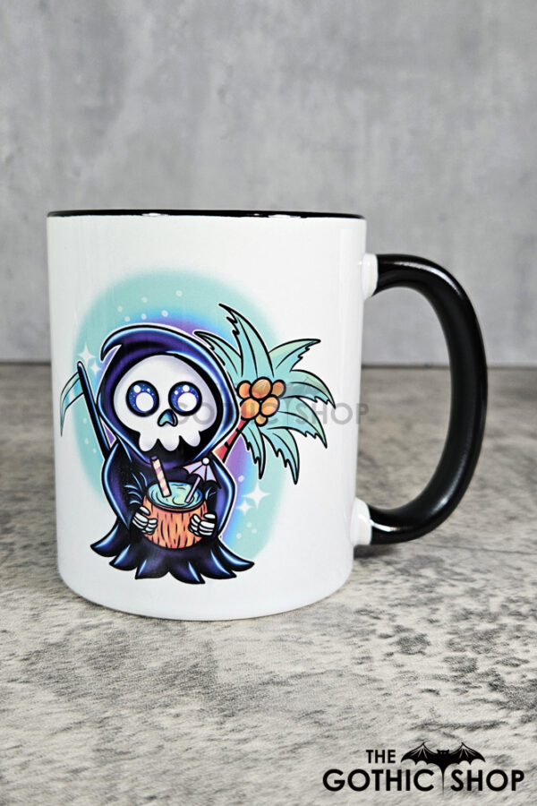 Tropical Grim Reaper Gothic Ceramic Mug