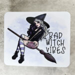 Bad Witch Vibes White Large Gothic Rectangular Tin