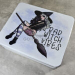 Bad Witch Vibes White Large Gothic Rectangular Tin