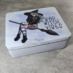Bad Witch Vibes White Large Gothic Rectangular Tin
