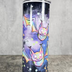 Neon Bats Trio Gothic Skinny Tumbler