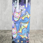 Neon Bats Trio Gothic Skinny Tumbler