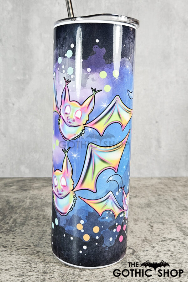 Neon Bats Trio Gothic Skinny Tumbler