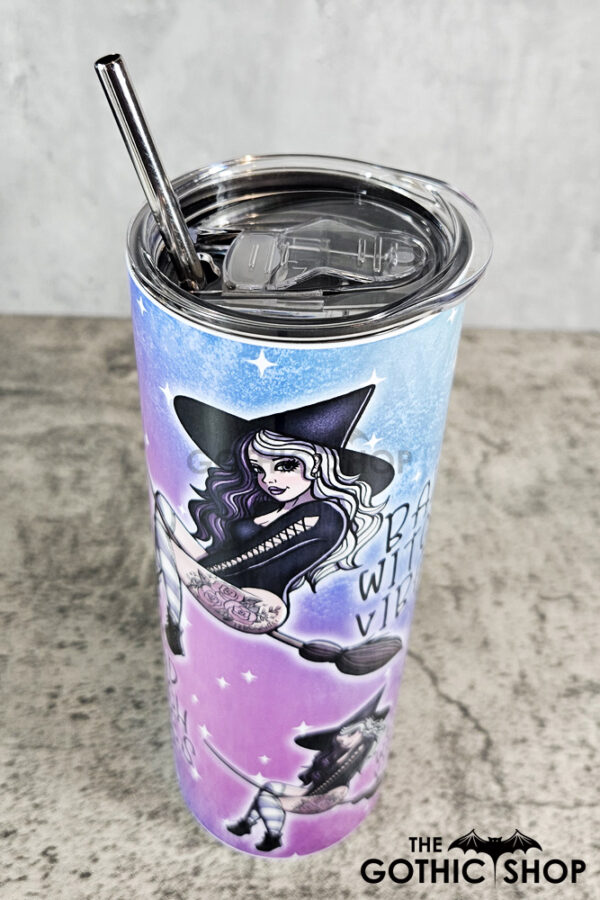 Bad Witch Vibes Gothic Skinny Tumbler