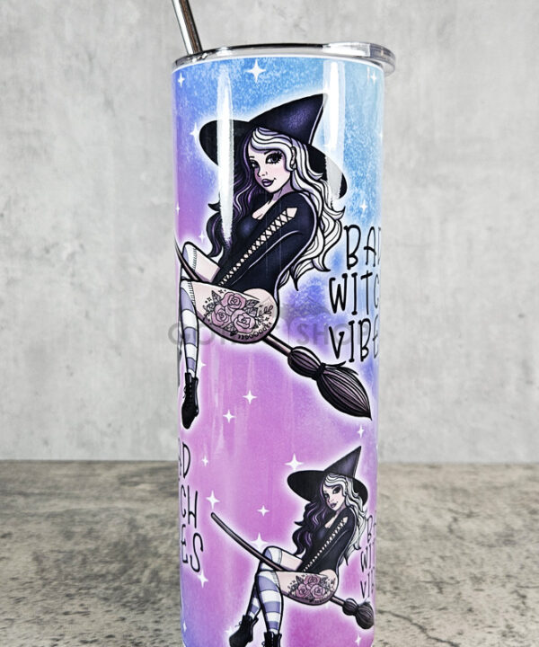 Bad Witch Vibes Gothic Skinny Tumbler