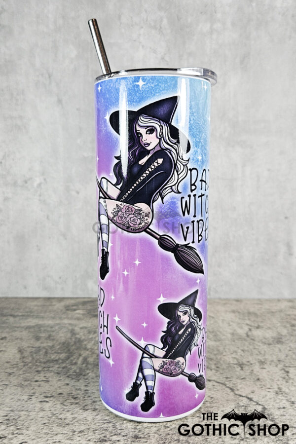 Bad Witch Vibes Gothic Skinny Tumbler