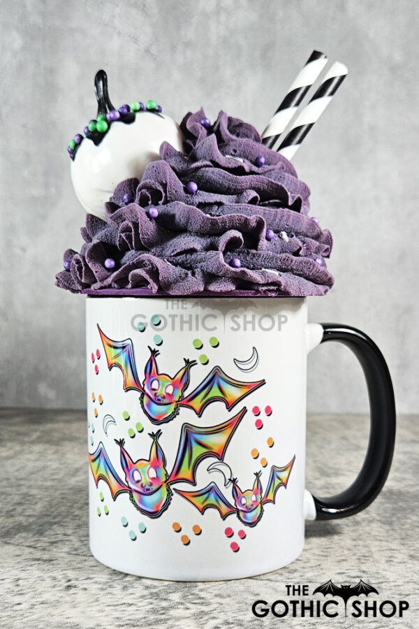 Neon Bats Trio Gothic Ceramic Mug