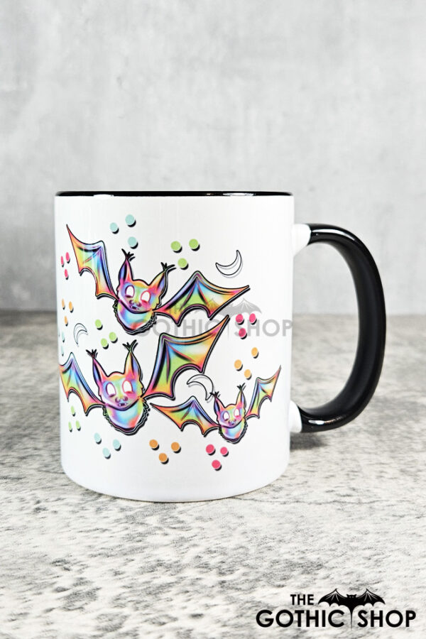 Neon Bats Trio Gothic Ceramic Mug