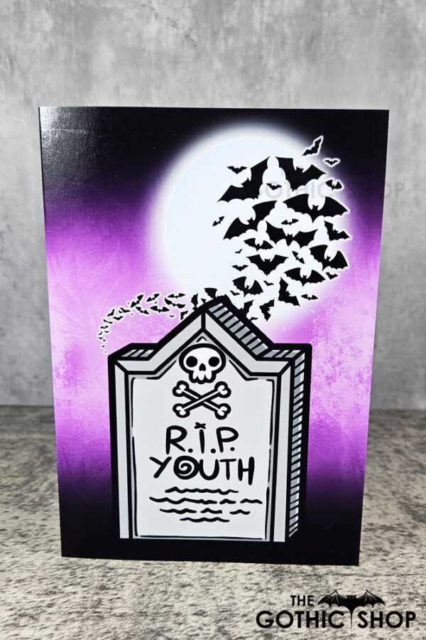 RIP Youth Tombstone Goth Birthday Greetings Card