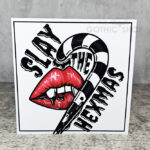 Slay Hexmas Vampire Candy Cane Gothic Christmas Greetings Card