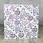 Boo Ghosts & Tombstones Goth Halloween Birthday Greetings Card