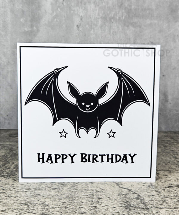 Bat Happy Birthday Goth Greetings Card