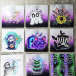 Gothic Greetings Cards including ghosts and bats.