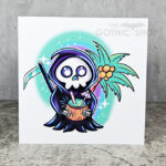 Tropical Grim Reaper Gothic Greetings Card