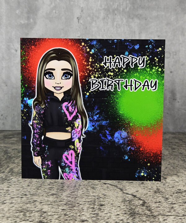 Graffiti Teen Tween Girl Birthday Greetings Card