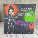 Goth Girl Black Hoodie Graffiti Birthday Gothic Greetings Card