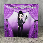 Goth Girl Black Hoodie Skull Cake Birthday Gothic Greetings Card