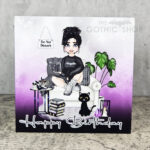 Do Not Disturb Goth Girl Reading Birthday Gothic Greetings Card