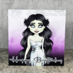 Til Death Zombie Bride Black Hair Birthday Gothic Greetings Card