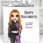 personalised graffiti teen tween girl greetings card birthday, all occasions